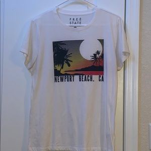 White Newport Beach t-shirt